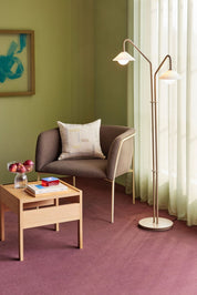 Hübsch Como Golvlampa, Beige - Azalea Home