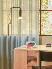 Hübsch Ido Golvlampa, Brun - Azalea Home