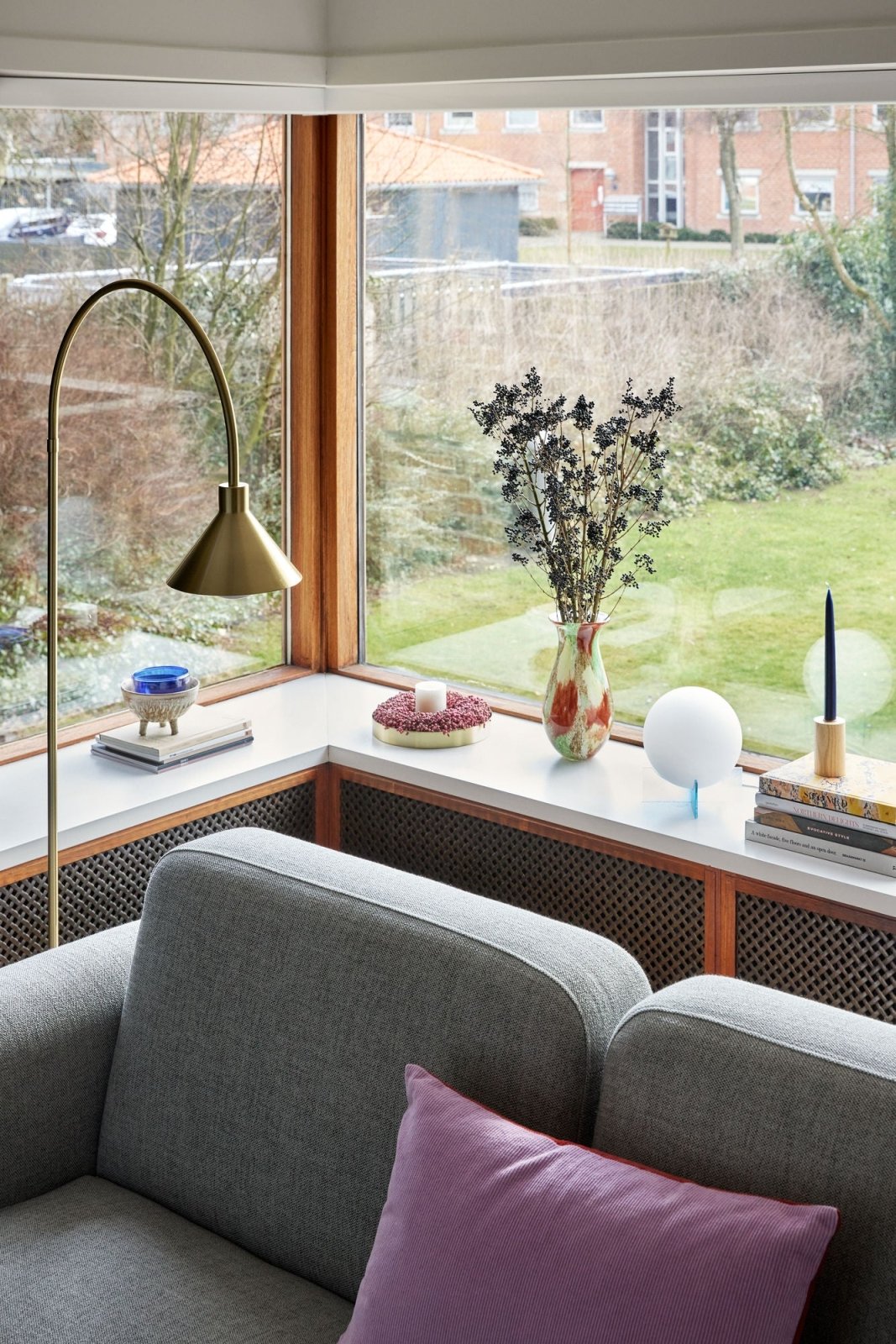 Hübsch Pipe Golvlampa, Mässing - Azalea Home