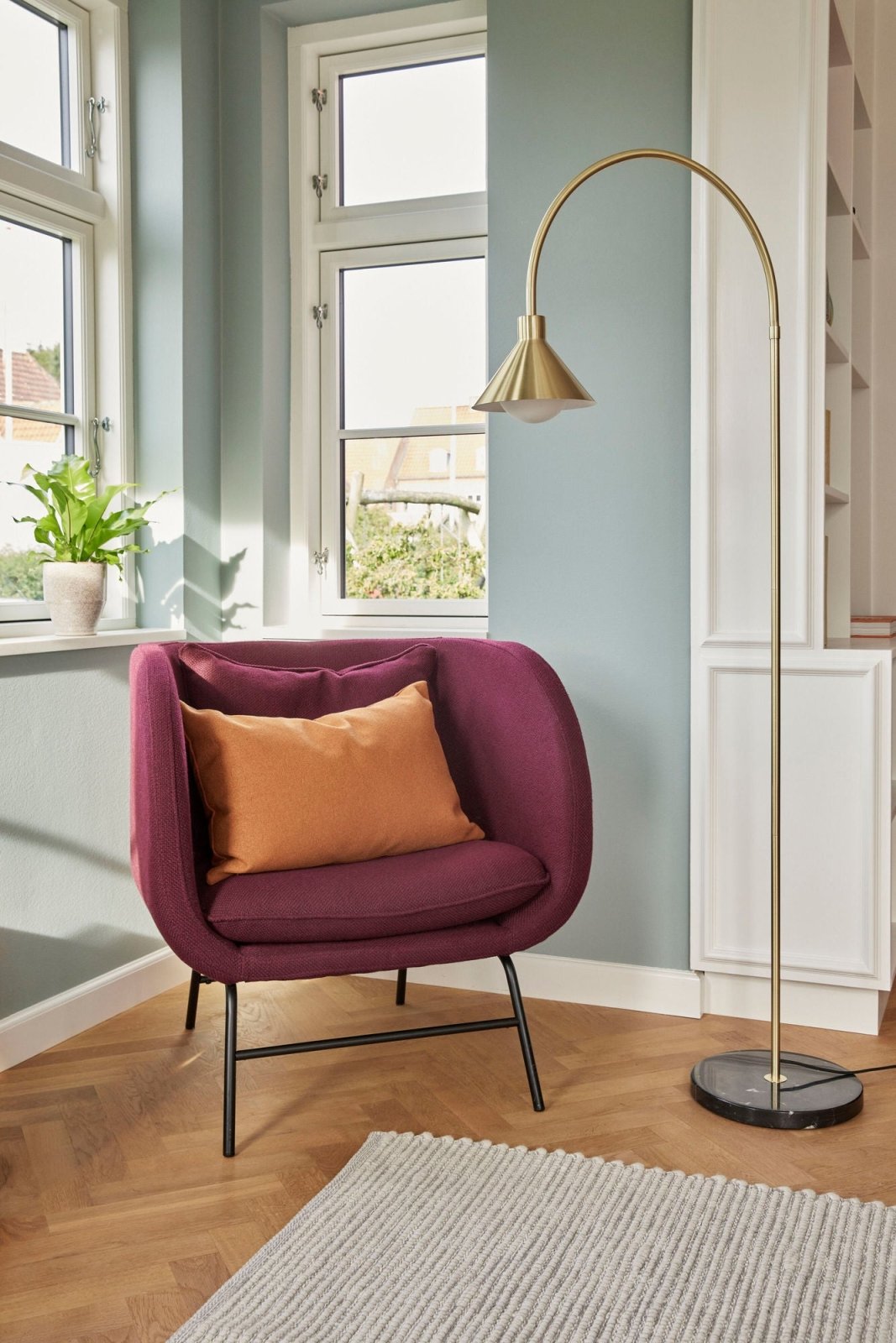 Hübsch Pipe Golvlampa, Mässing - Azalea Home