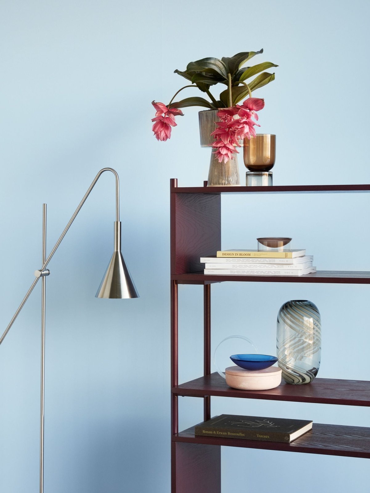 Hübsch Rope Golvlampa, Nickel - Azalea Home