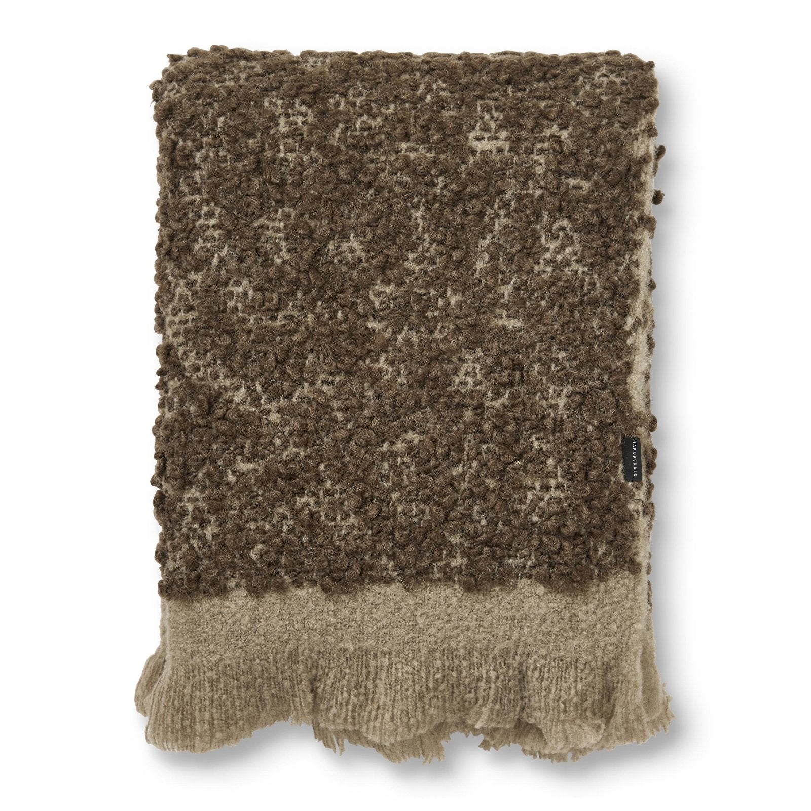 Jakobsdals Boucle mohair Pläd 125x150, Brun - Azalea Home