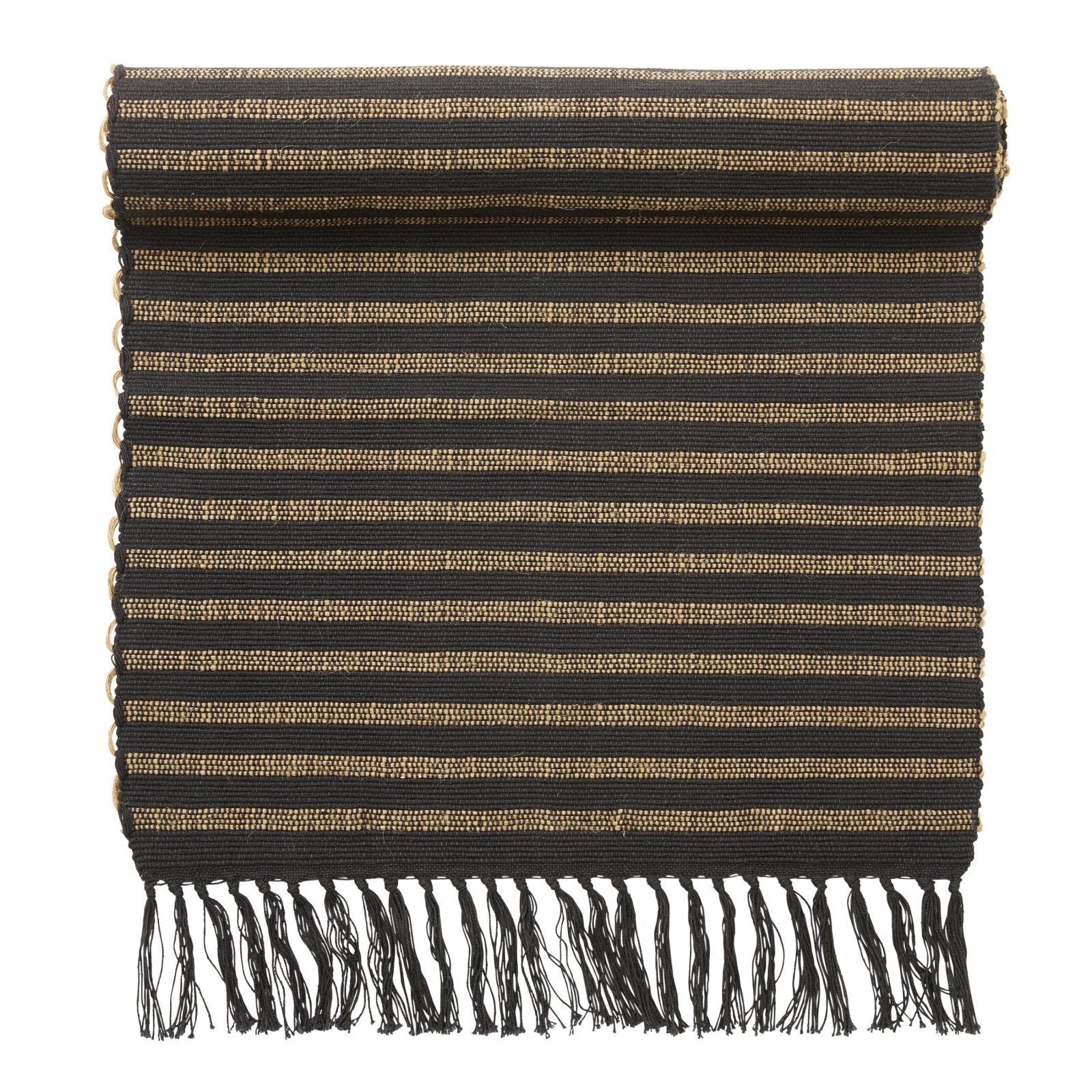 Jakobsdals Frangia Löpare 40x130, Svart - Azalea Home