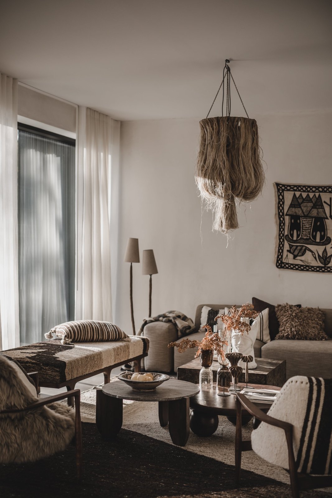 Jakobsdals Fungu L Lampa 30x12x156, Brun - Azalea Home