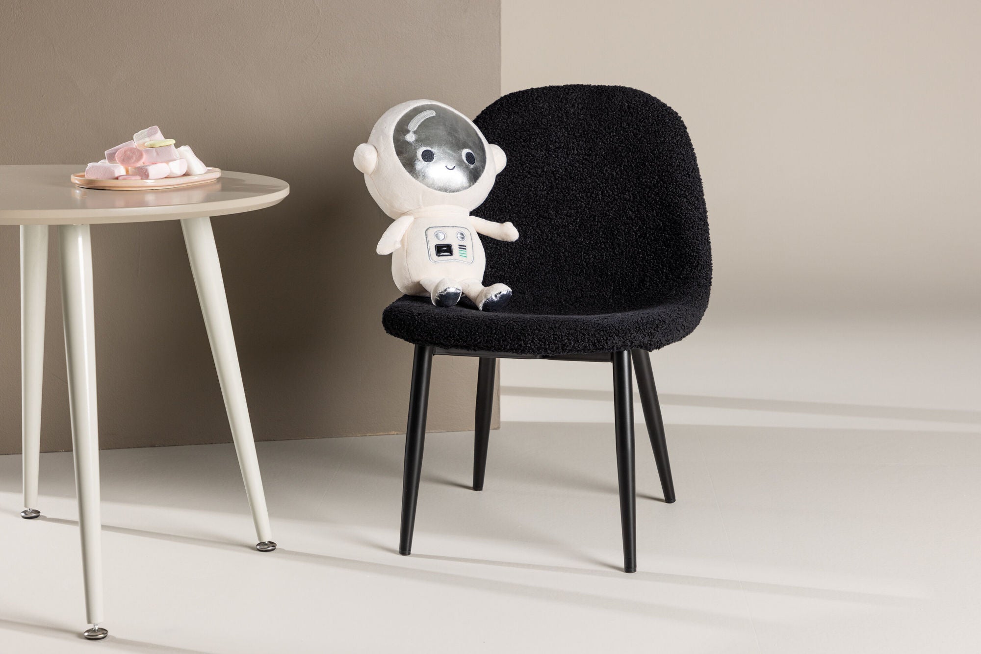Teddy Barnstol Svart, 2-Pack