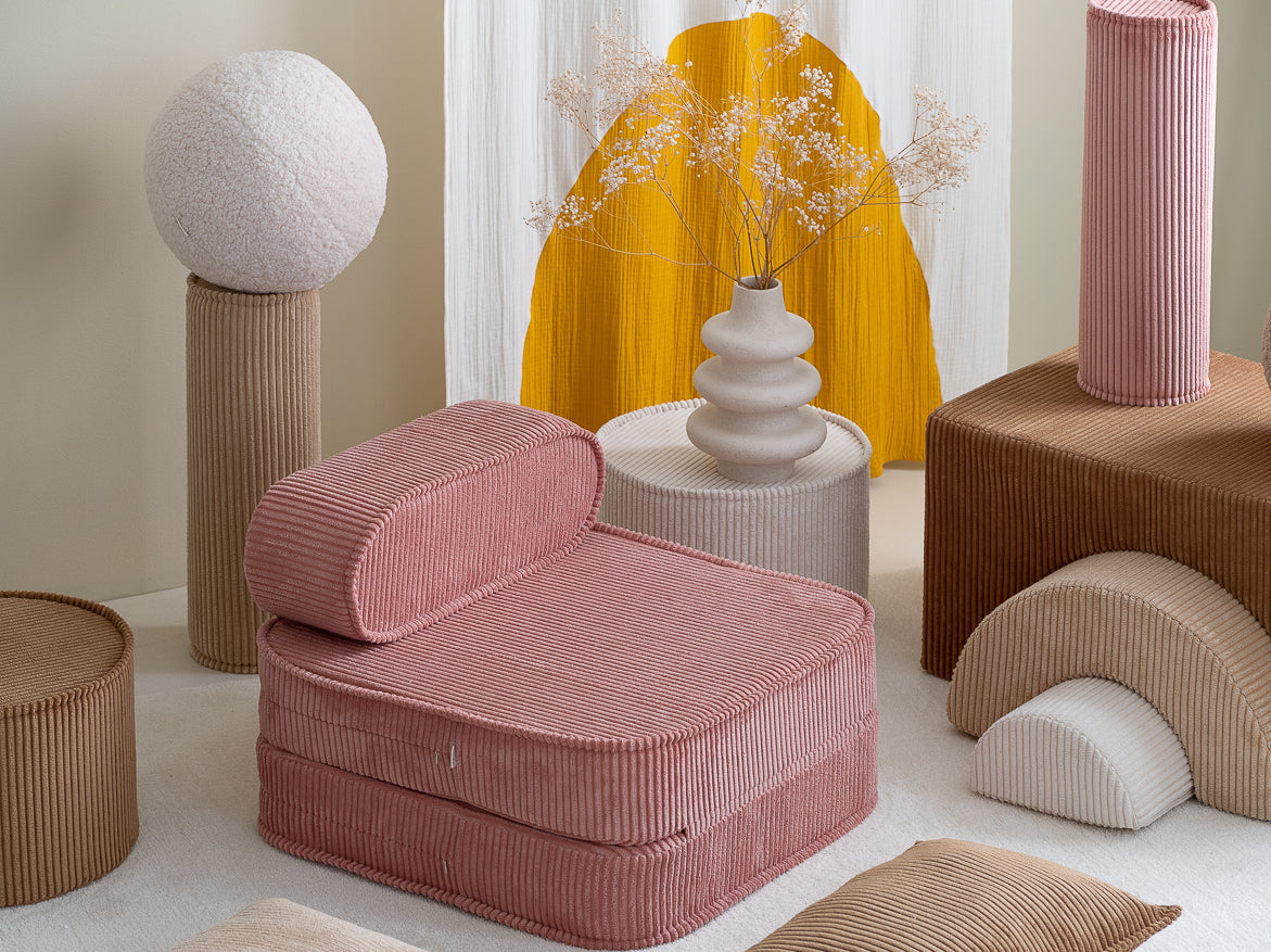 Flip Vikbar fåtölj, Pink Mousse