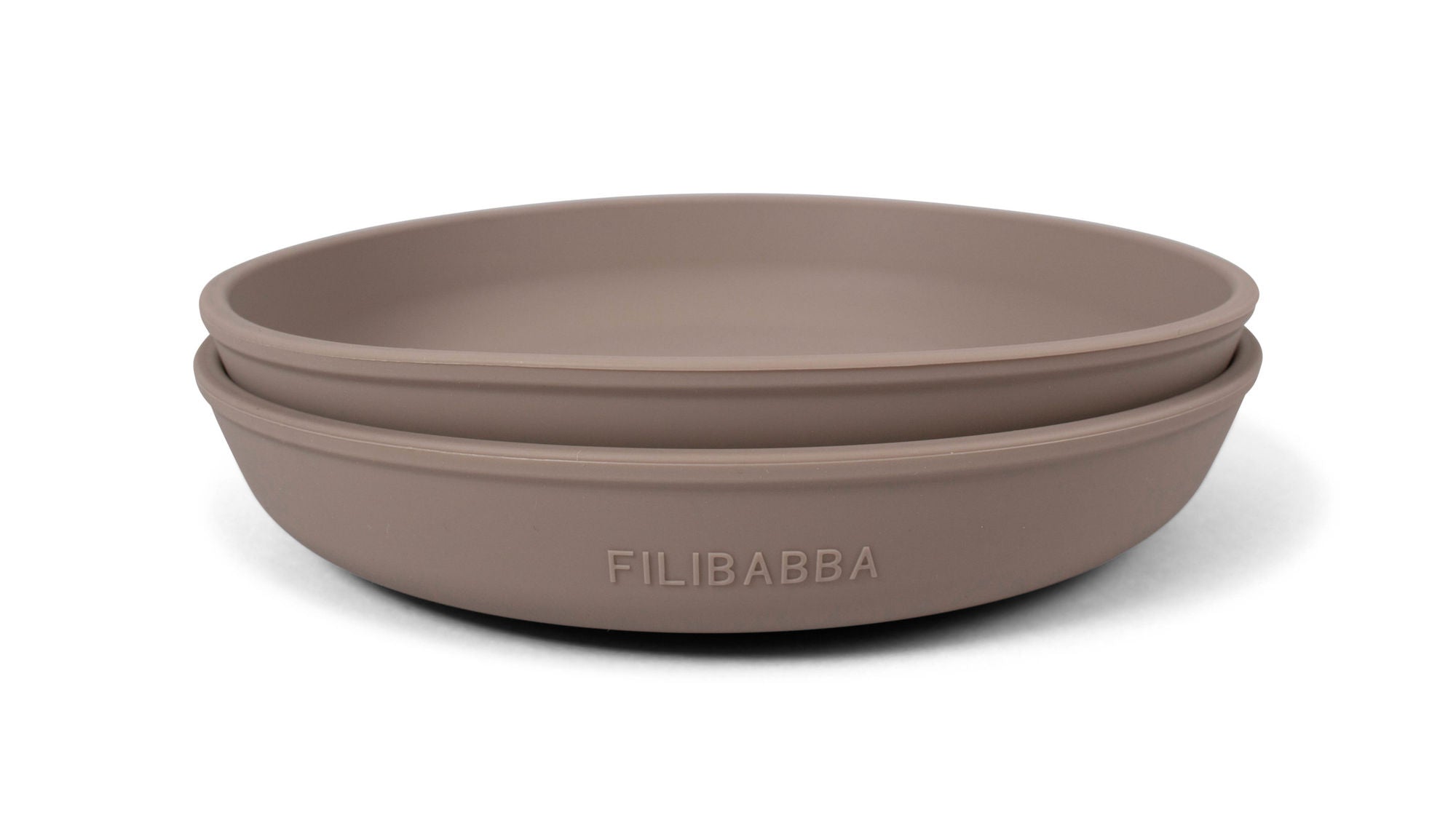 Silikontallrik 2-Pack, Warm Grey