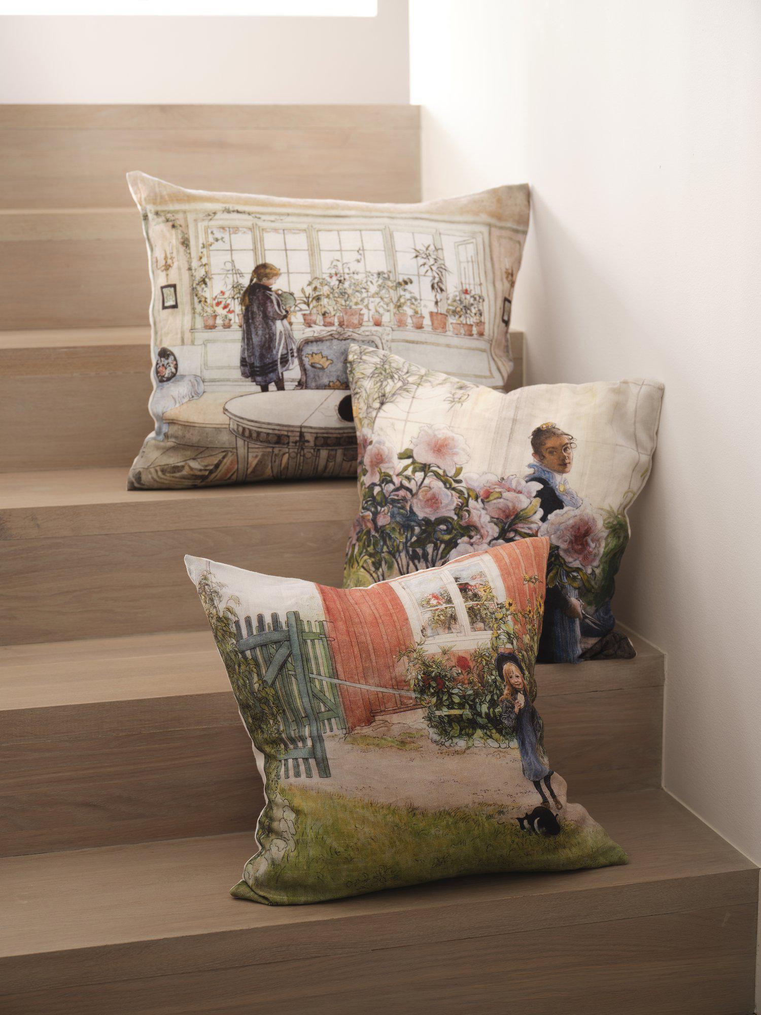 Blomster Kuddfodral Lin 50x60cm