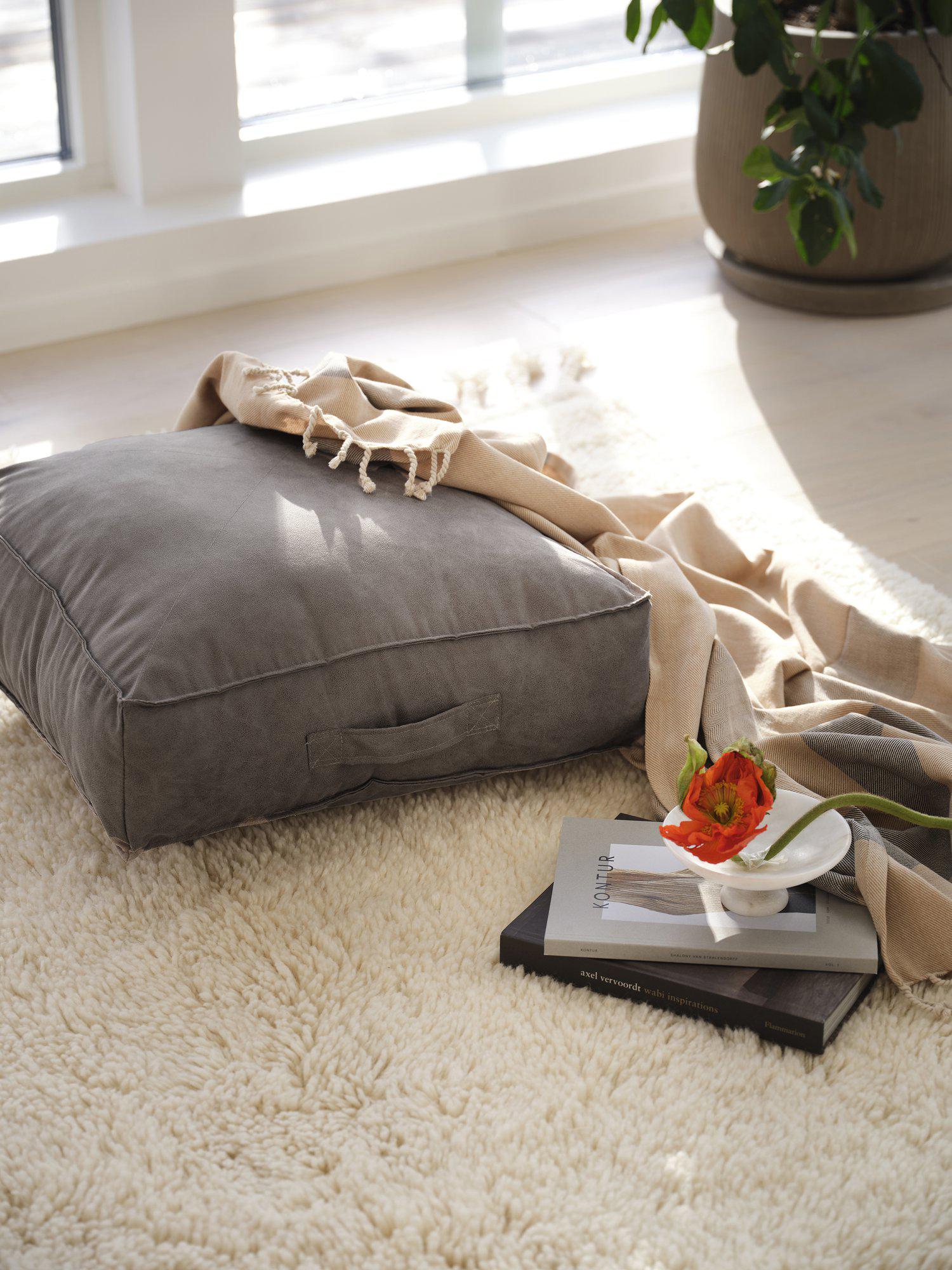 Lycke Sittpuff M brun 50x50x15cm