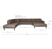 Lido U-soffa, Brun
