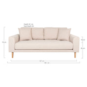 Lido 2,5-sits soffa, Sand