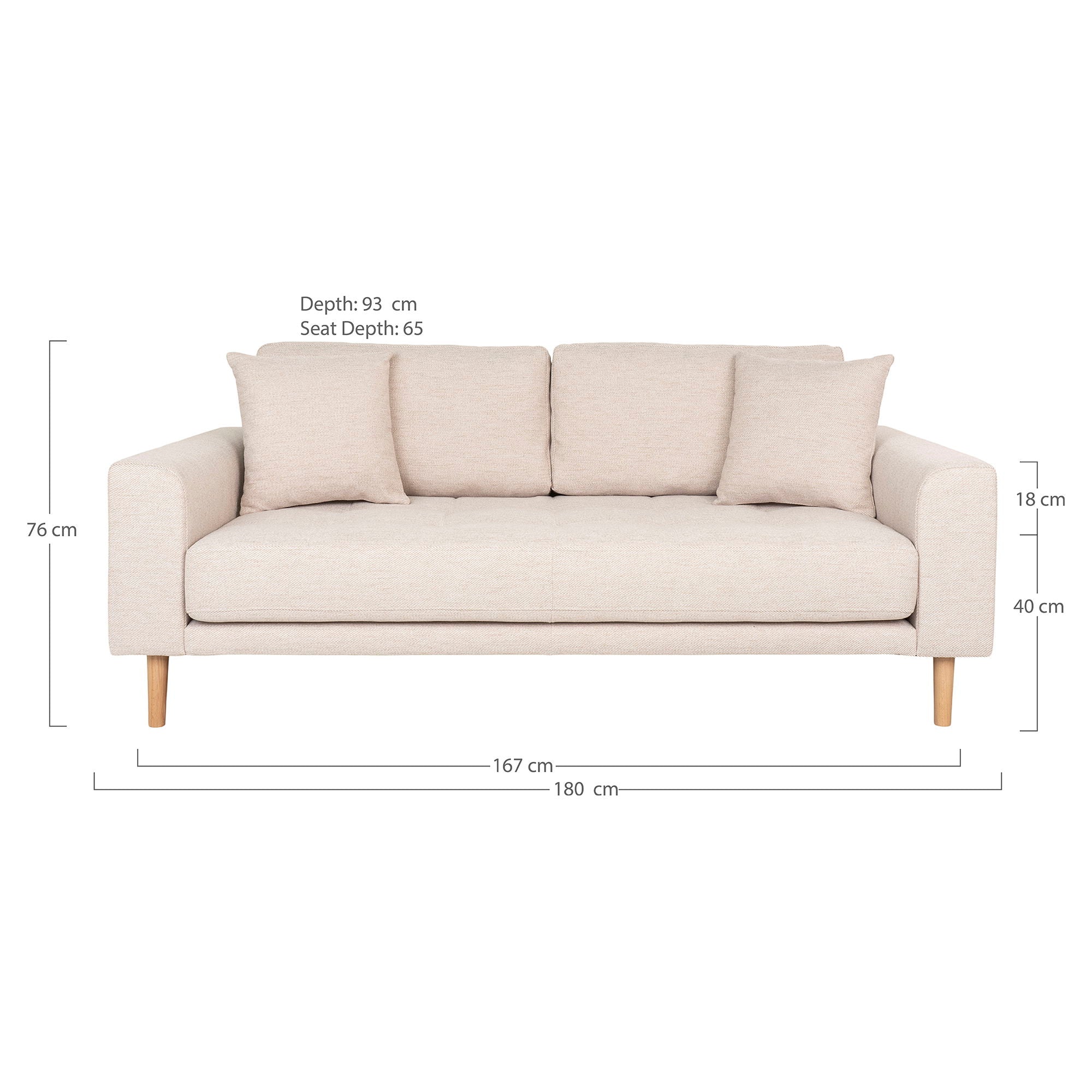 Lido 2,5-sits soffa, Sand