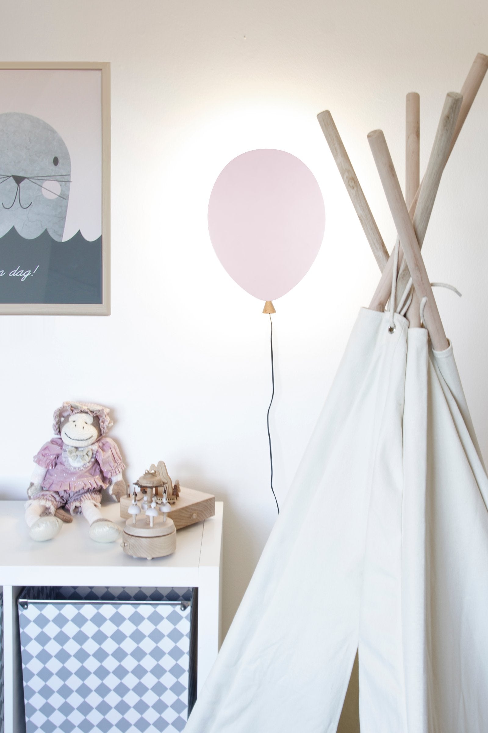 Vägglampa Balloon Rosa