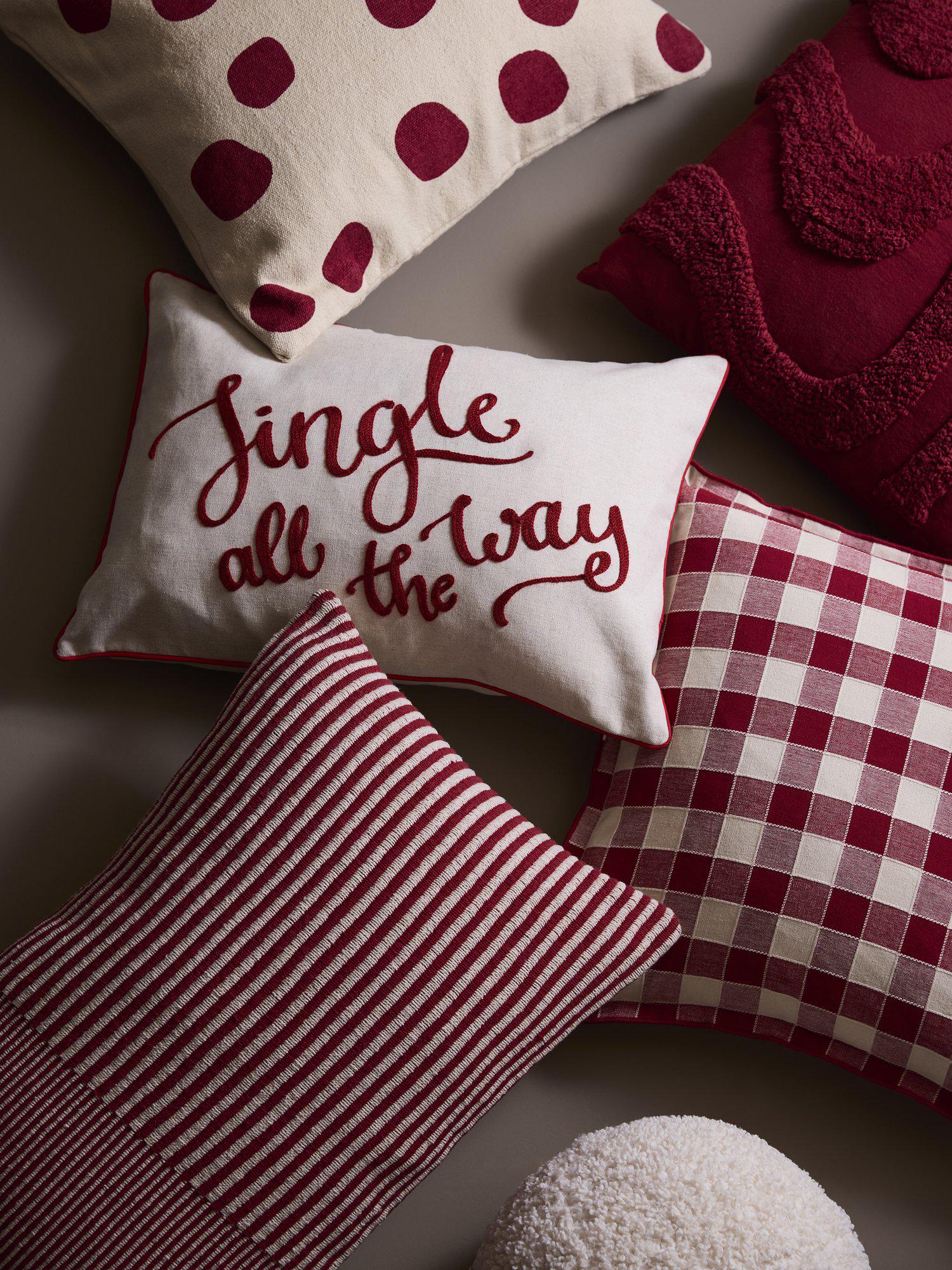 Jingle Kuddfodral Röd 35x50cm