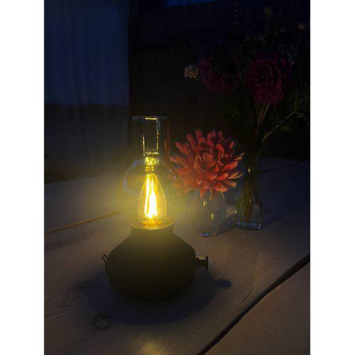 Glimt bordslampa Utomhus Laddbar svart