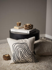 Curve Kuddfodral Svart/vit 45x45cm