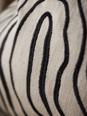 Curve Kuddfodral Svart/vit 45x45cm