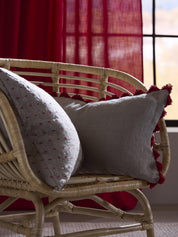 Harriet Kuddfodral Röd 50x50cm