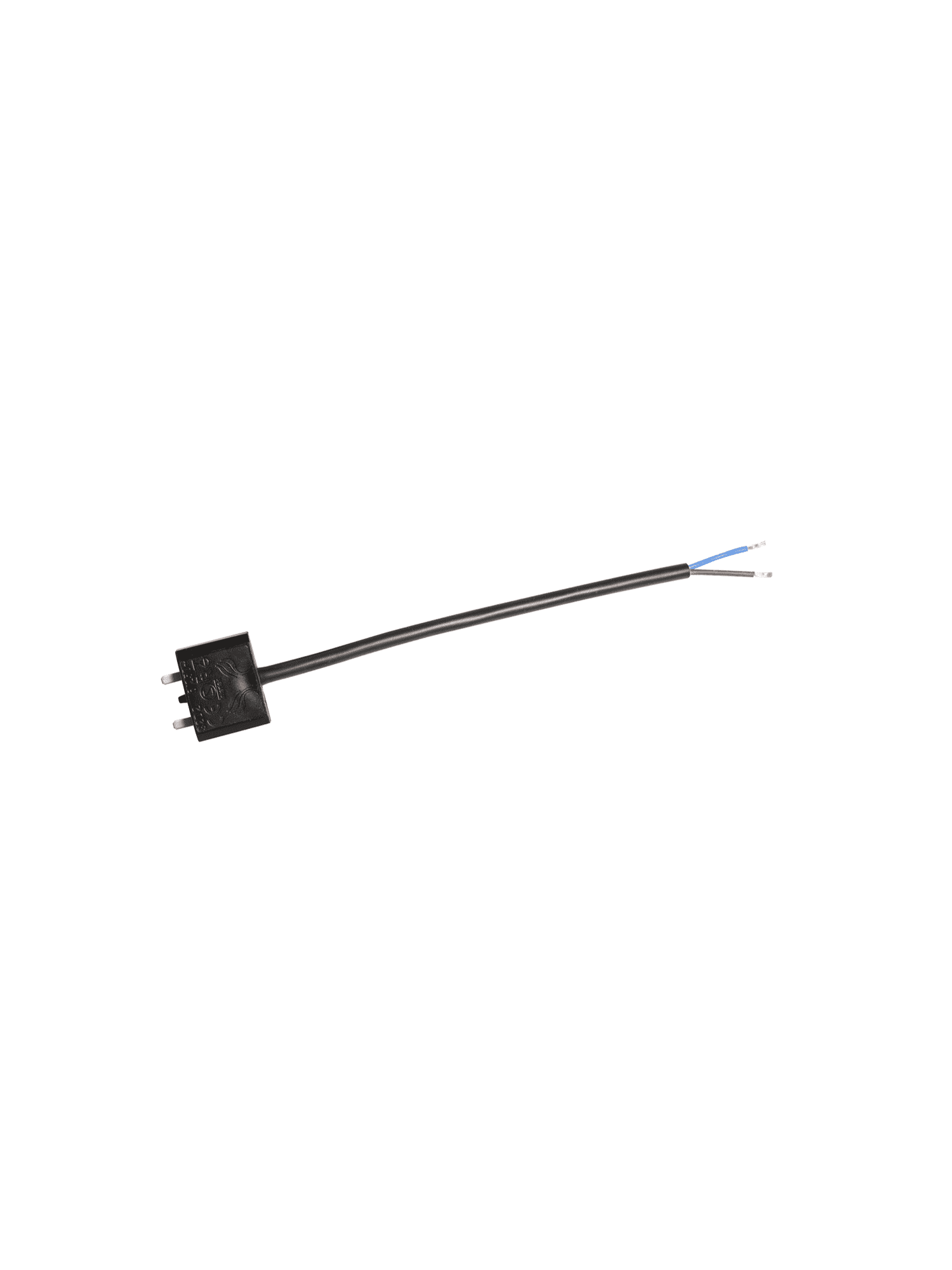 Takkontakt DCL Svart 20cm kabel Ojordad