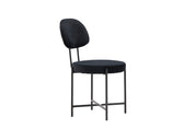 Stella Matstol Sammet Svart, 2-Pack