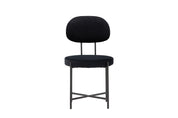 Stella Matstol Sammet Svart, 2-Pack