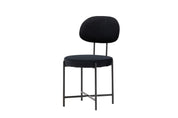Stella Matstol Sammet Svart, 2-Pack