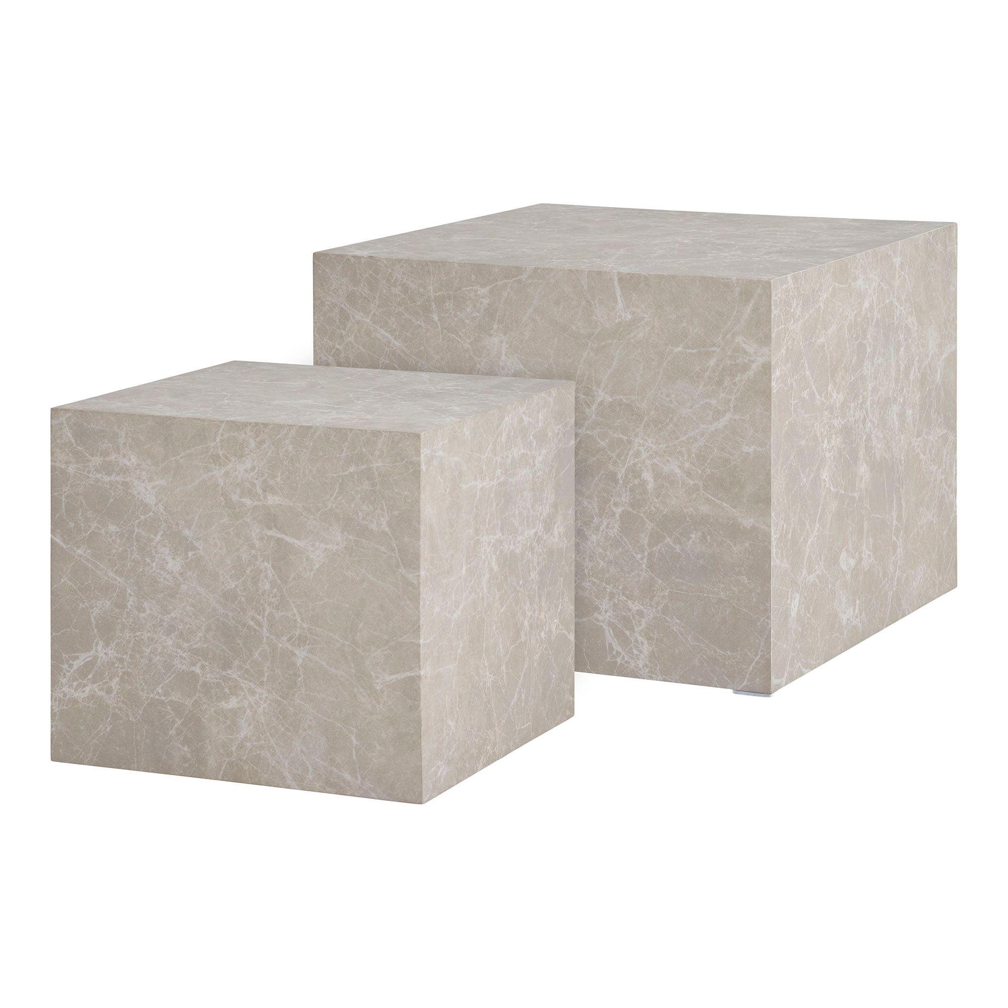 Prague soffbord 2-Pack, Marmor