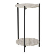 Leuven sidobord, Svart / Beige