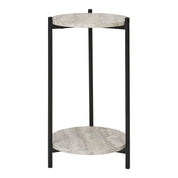 Leuven sidobord, Svart / Beige