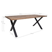 Montpellier matbord 200x95, Brun