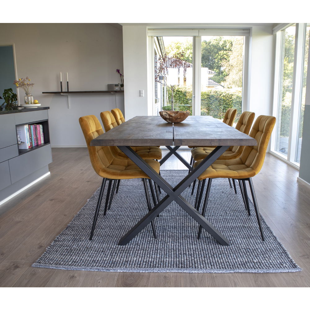 Toulon matbord 200x95, Brun