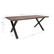 Toulon matbord 200x95, Brun