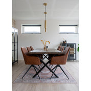 Toulon matbord 200x95, Brun