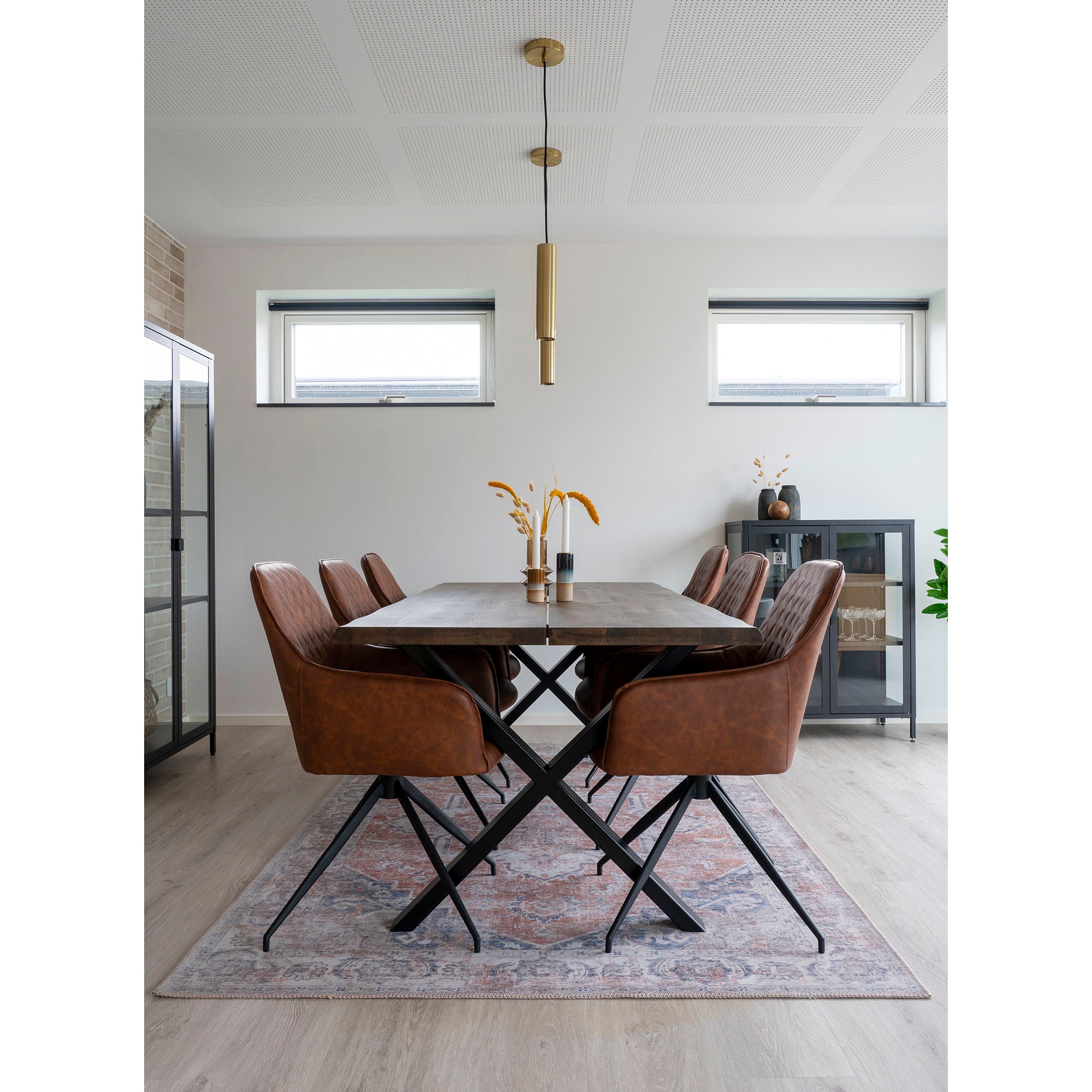 Toulon matbord 200x95, Brun