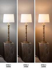 Twilight LED, 3-steg E27 Glob 12,5cm 7W