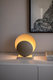 Bordslampa Orbit Beige/Travertin