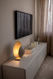 Bordslampa Orbit Beige/Travertin