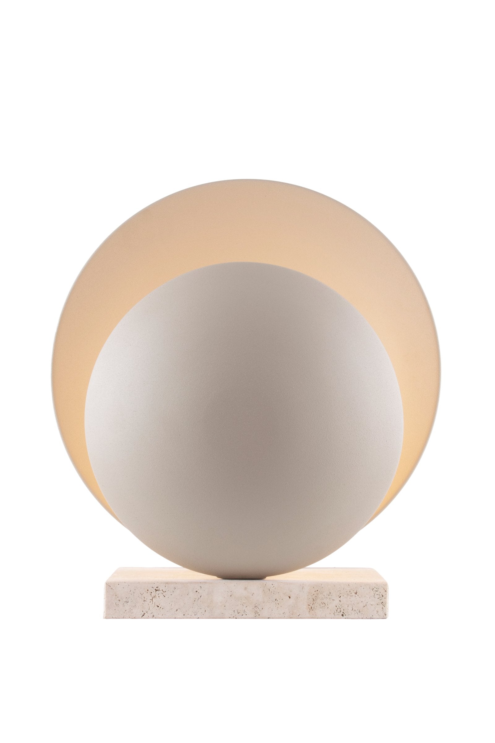 Bordslampa Orbit Beige/Travertin
