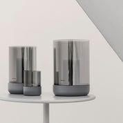Calma Ljuslykta 9,5 cm Steel Grey/Smoke 2-pack