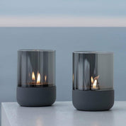 Calma Ljuslykta 9,5 cm Steel Grey/Smoke 2-pack