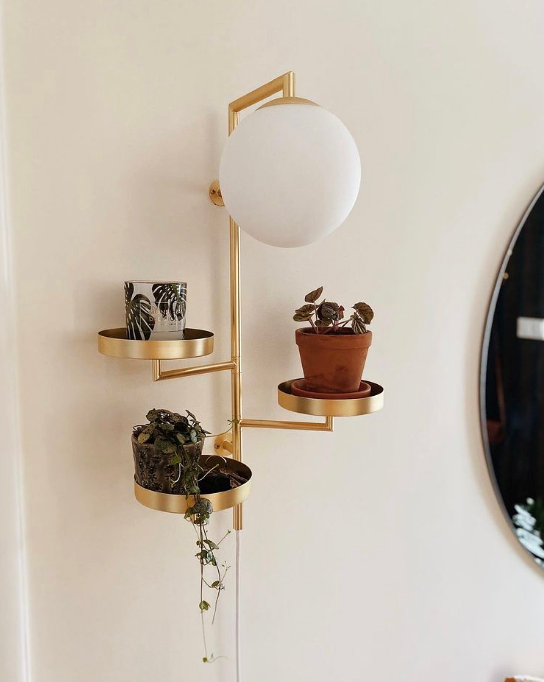 Vägglampa Astoria Borstad Mässing