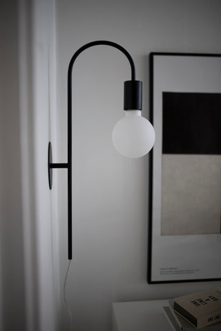 Vägglampa Grace Svart