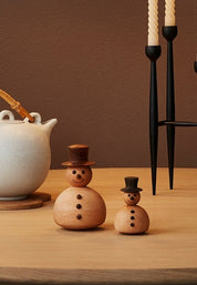 Trädekoration Snögubbe H14,2x Ø8,8 cm