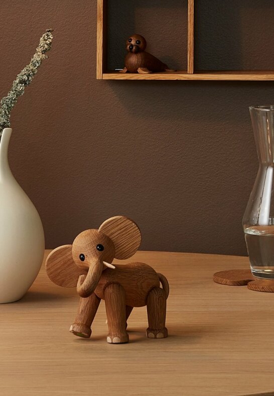 Ollie Elefant Trädekoration, Ek/Lönn