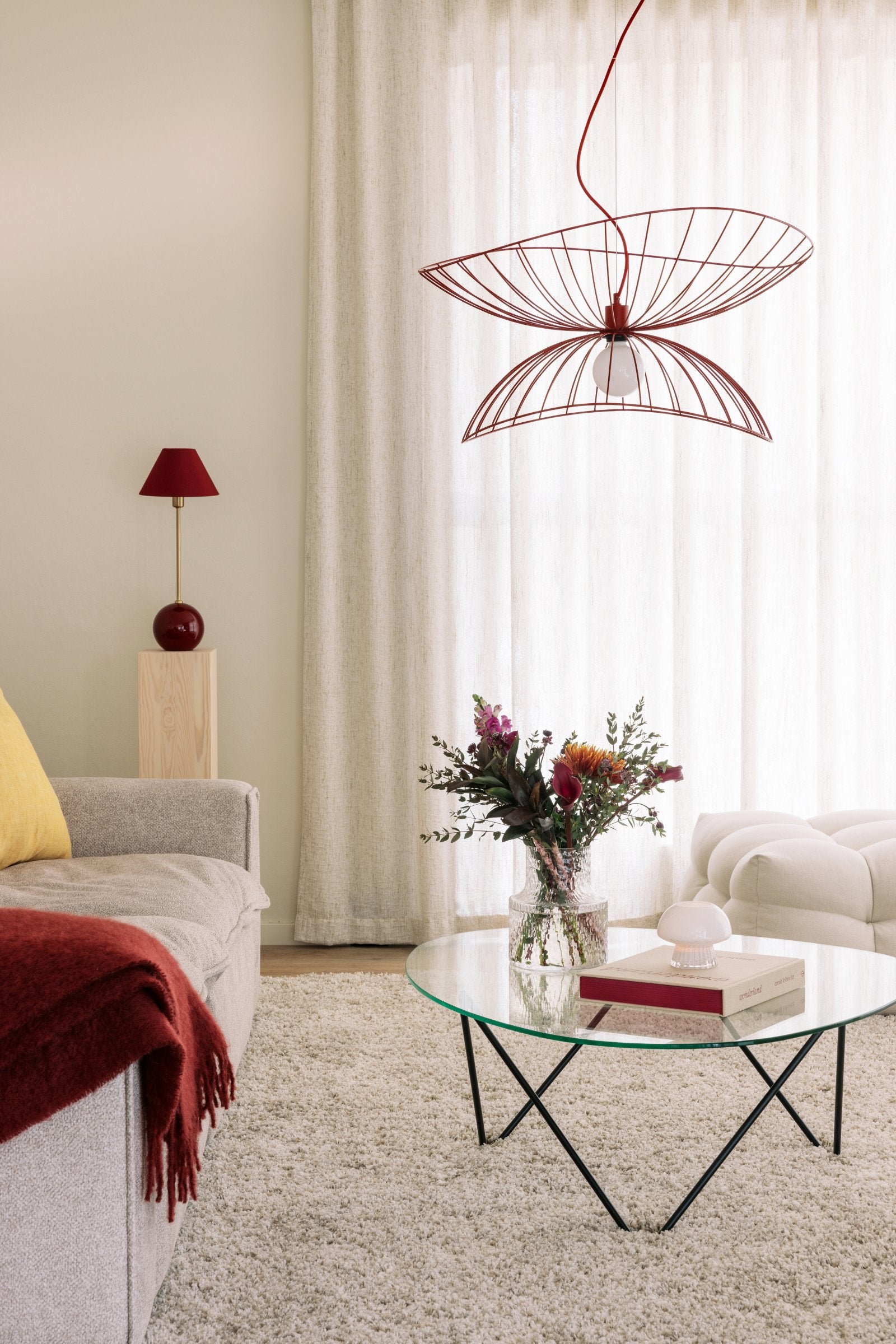 Bordslampa Iris 20 Burgundy