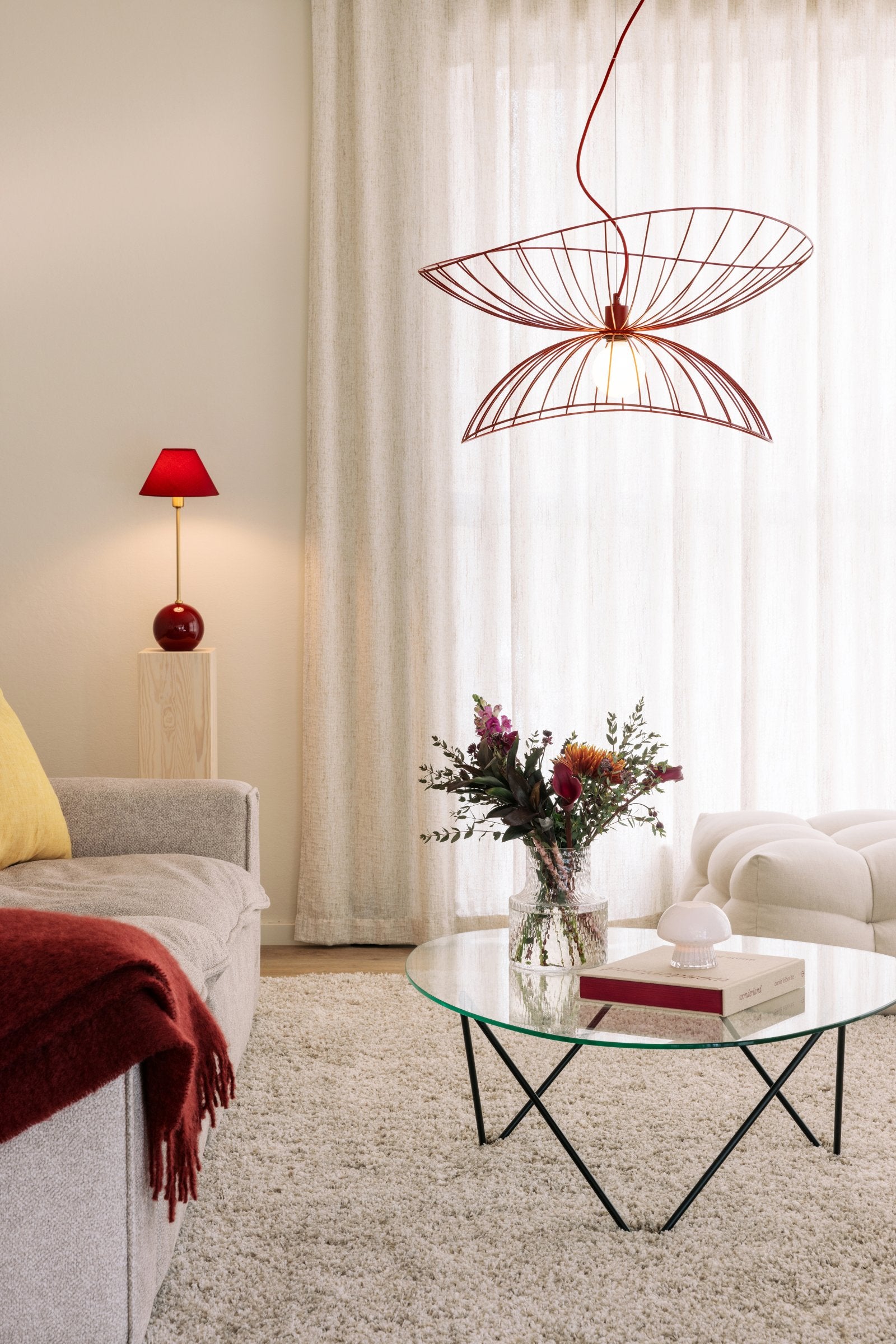 Bordslampa Iris 20 Burgundy