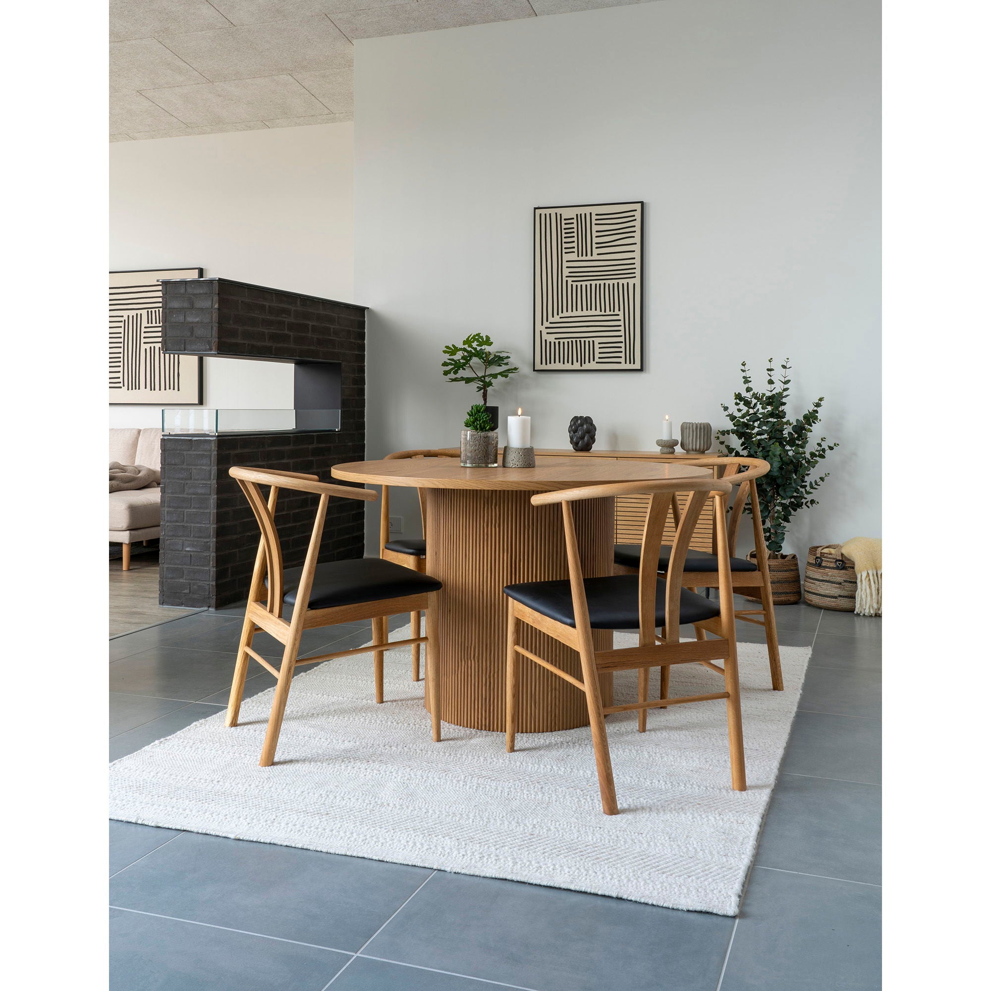 Boavista matbord Ø120, Natur