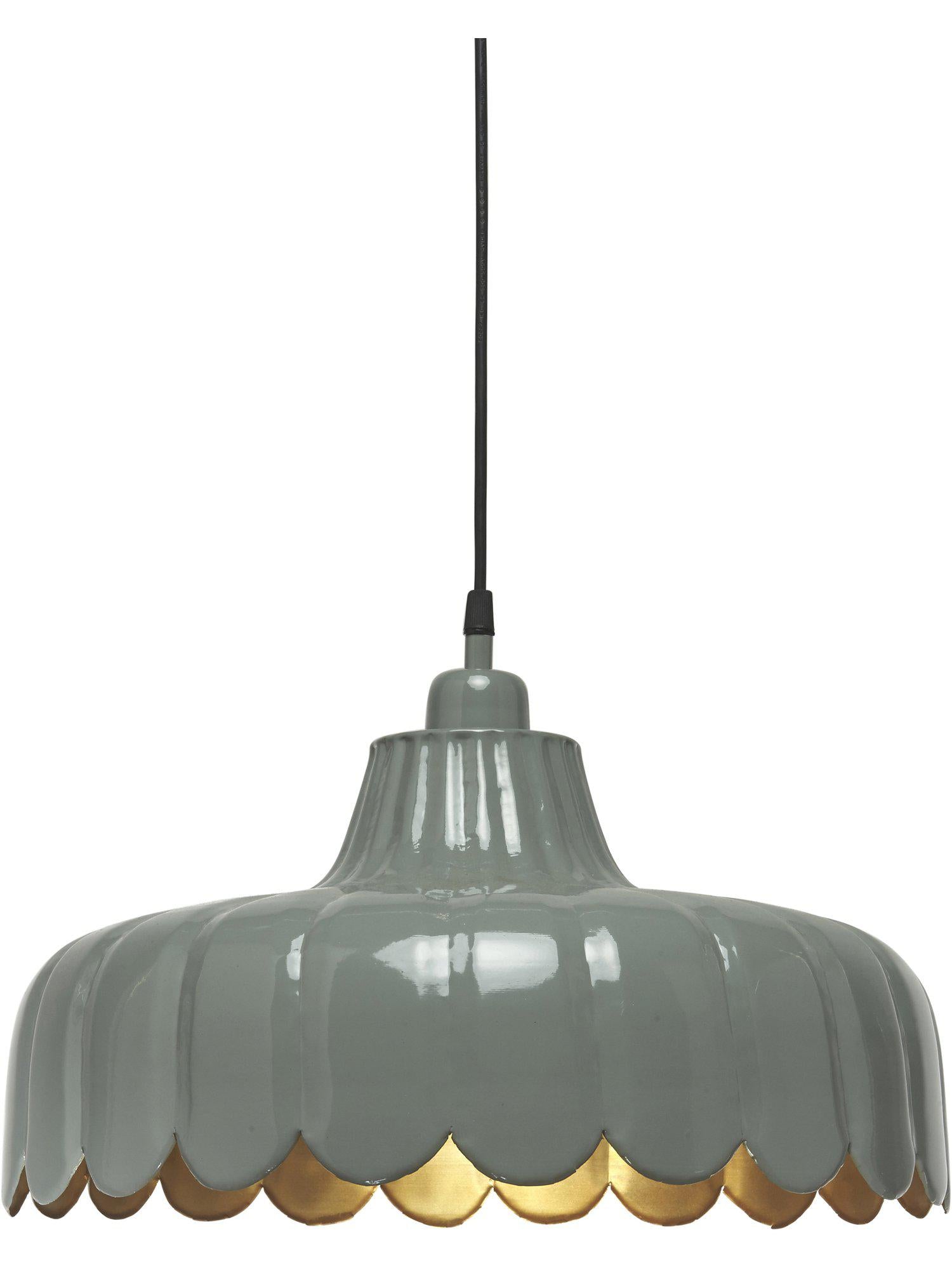 Wells taklampa Grön/guld 43cm