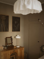 Wells bordslampa Grön/guld 50cm