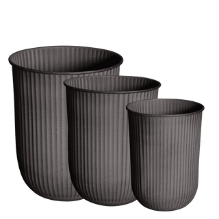 OUT STRIPE Kruka 3-Pack, Brun